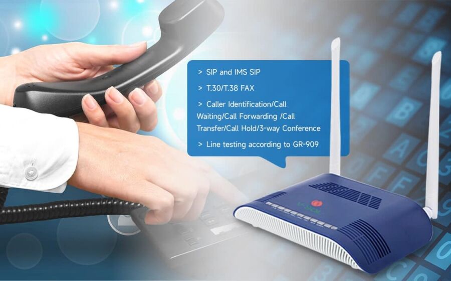 1GE+1FE+1POTS+CATV+Wi-Fi 4 ONU VSOL - 6