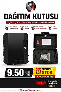 DİSTRİBUTİON BOX (DAĞITIM KUTUSU) 1/32 SPLİTTER UYUMLU (SİYAH) - fiberden