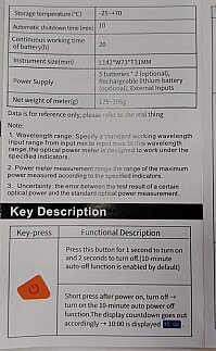 GUANGYAN Y9 İŞLEVLİ FİBER OPTİK GÜÇ ÖLÇER OPM + VFL +LAZER - 8