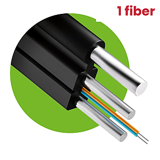 FİBER OPTİK HAVAİ ÇELİK ASKI TELLİ (G.657A1) SİYAH 1 CORE 1000 MT - fiberden