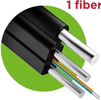 FİBER OPTİK HAVAİ (ÇELİK ASKI TELLİ) 1 CORE 1000 MT GRİ - fiberden