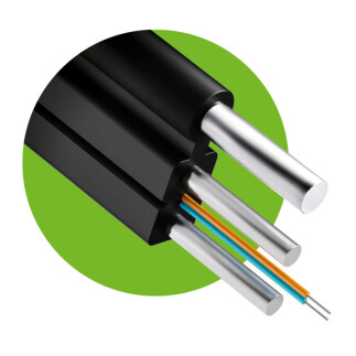 Fiber Askı Telli Drop Kablo 2 Core 1000 metre - 1